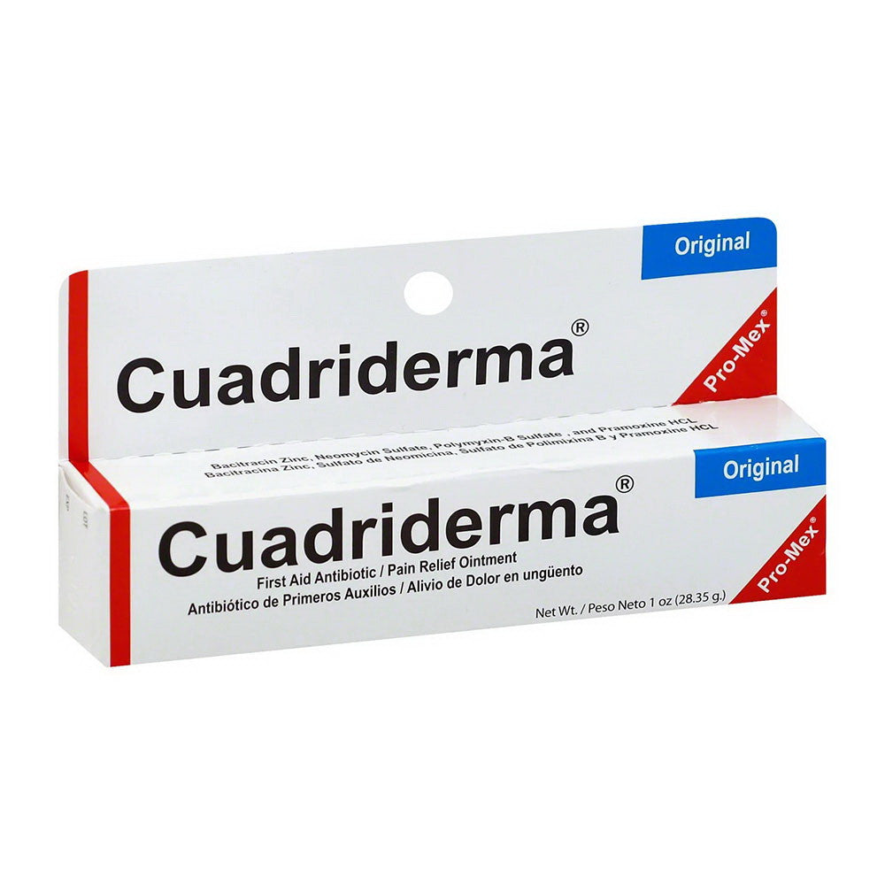 Cuadriderma First Aid Antibiotic And Pain Relief Cream, 1 Oz